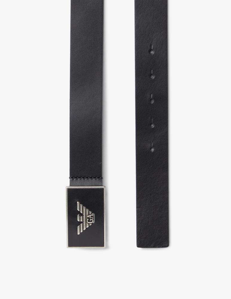 rinascente Emporio Armani Cintura in pelle con placca logata 
