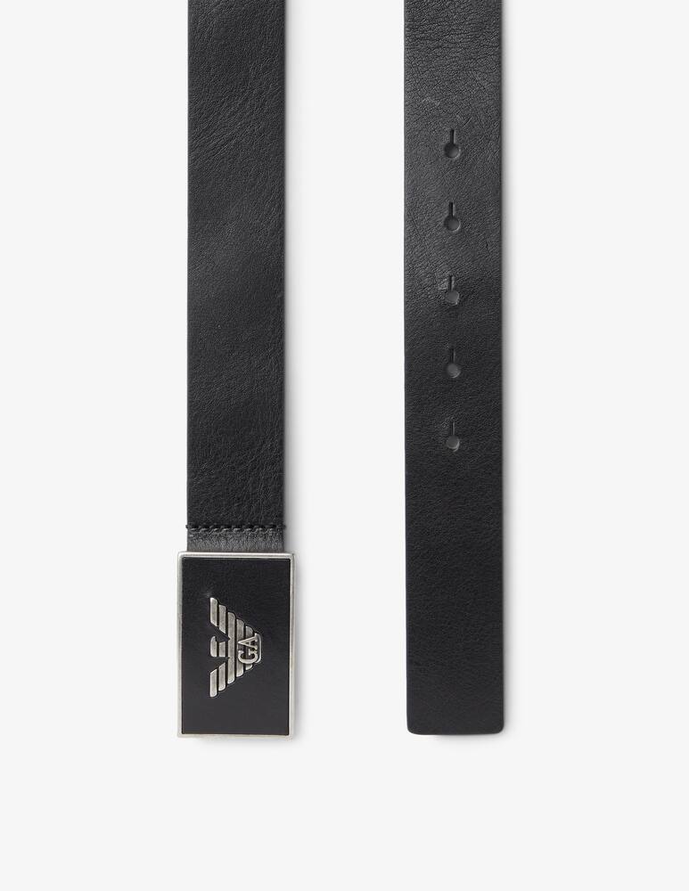 rinascente Emporio Armani Cintura in pelle con placca logata 