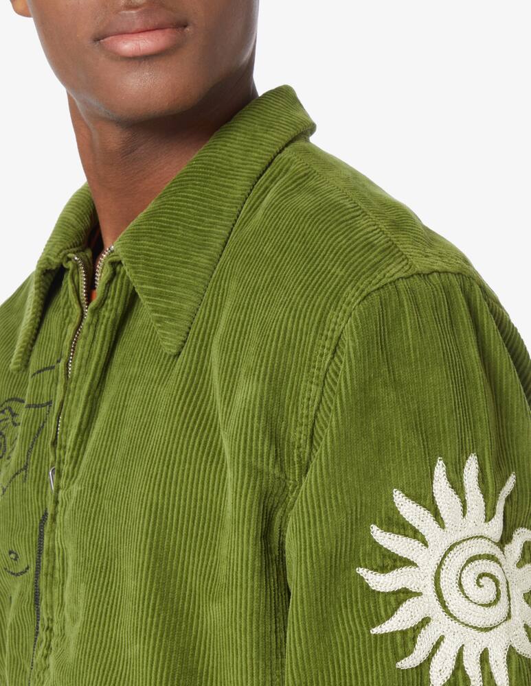 rinascente carne bollente Giacca in velluto con zip - Oliva