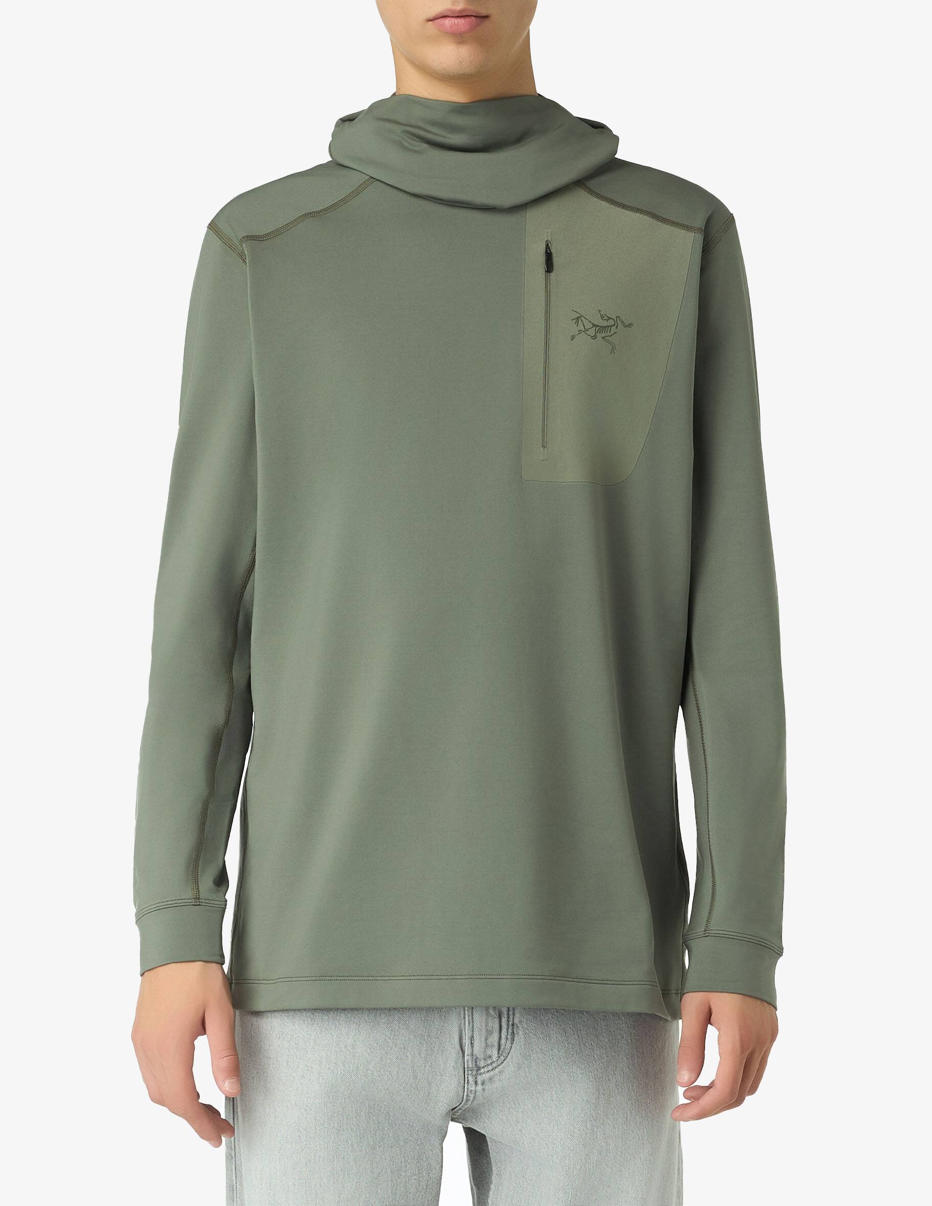 Shop Arc'teryx Rho lt hoody balaclava lon sleeves sweater on