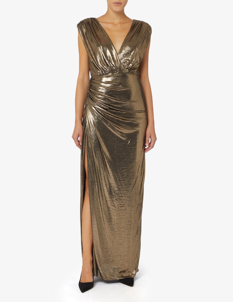rinascente HALSTON Misha gown in metallic jersey