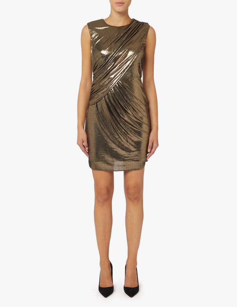 HALSTON Abito mini in jersey metallizzato Tiara - immagine 1 HALSTON Abito mini in jersey metallizzato Tiara - immagine 1