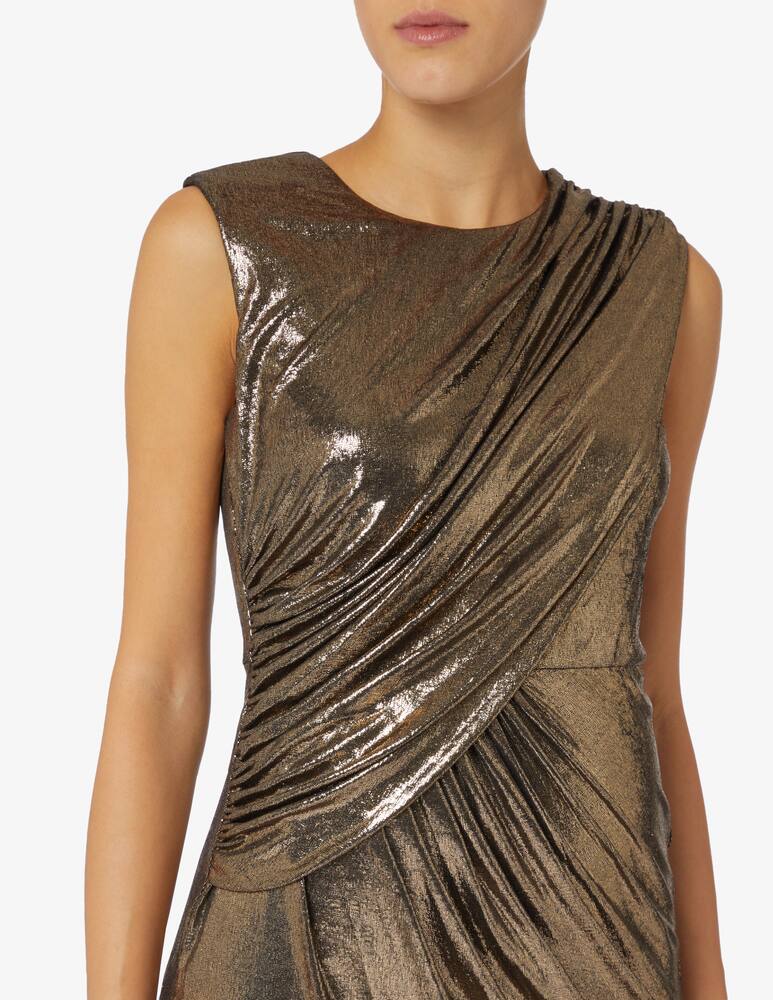 HALSTON Abito mini in jersey metallizzato Tiara - immagine 4 HALSTON Abito mini in jersey metallizzato Tiara - immagine 4