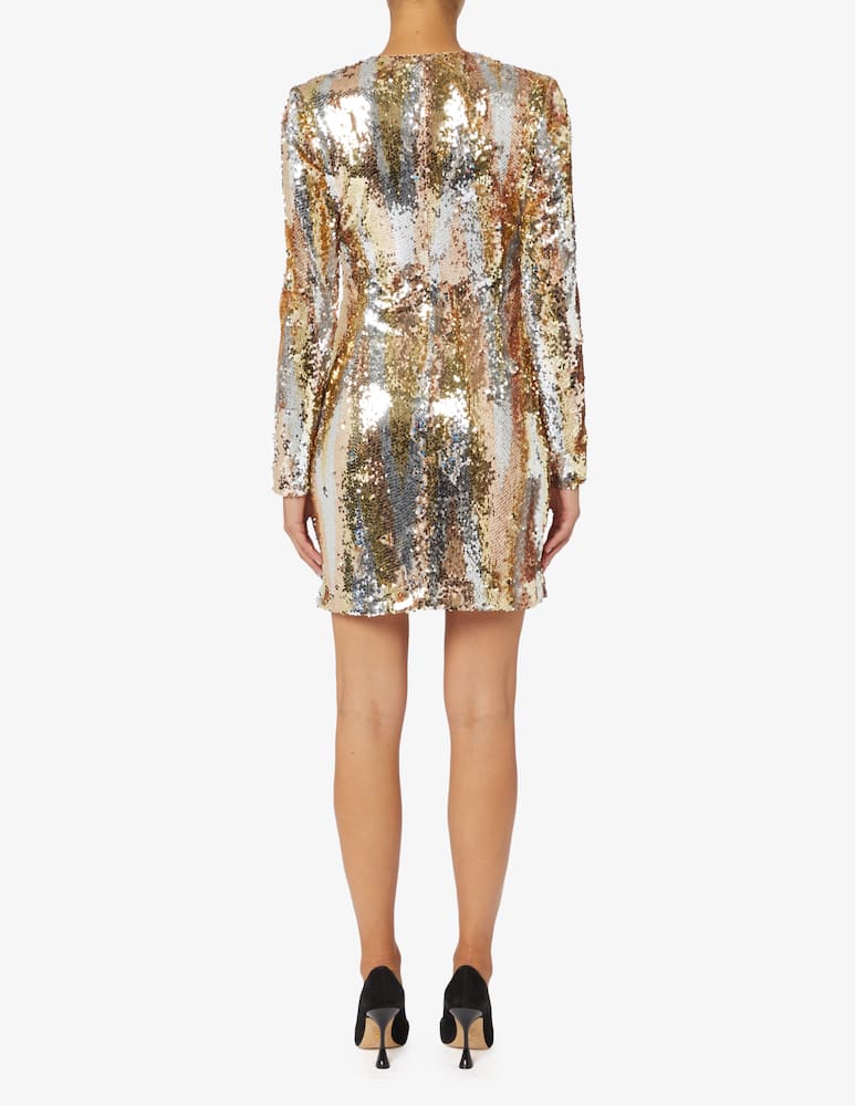HALSTON Abito Maude in paillettes chevron - immagine 3 HALSTON Abito Maude in paillettes chevron - immagine 3