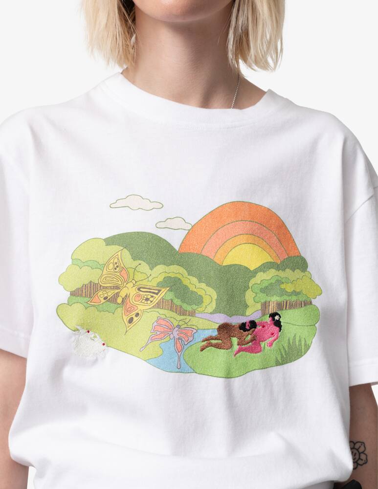 rinascente carne bollente Valley of Love t-shirt with print - White