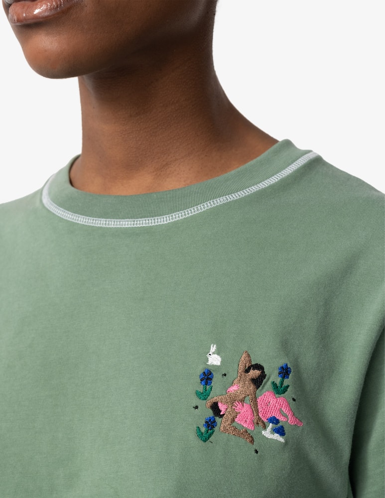 rinascente carne bollente T-shirt with embroidery - Green