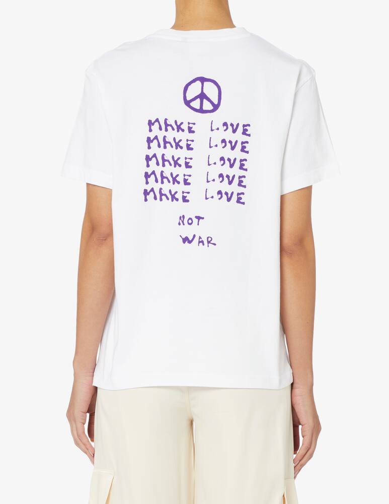 rinascente carne bollente Make love not war t-shirt - White