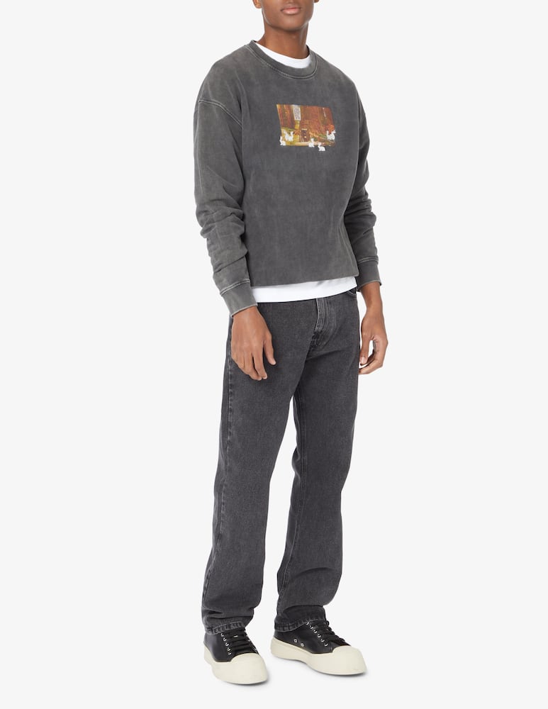 rinascente carne bollente Felpa girocollo in cotone organico - Grigio