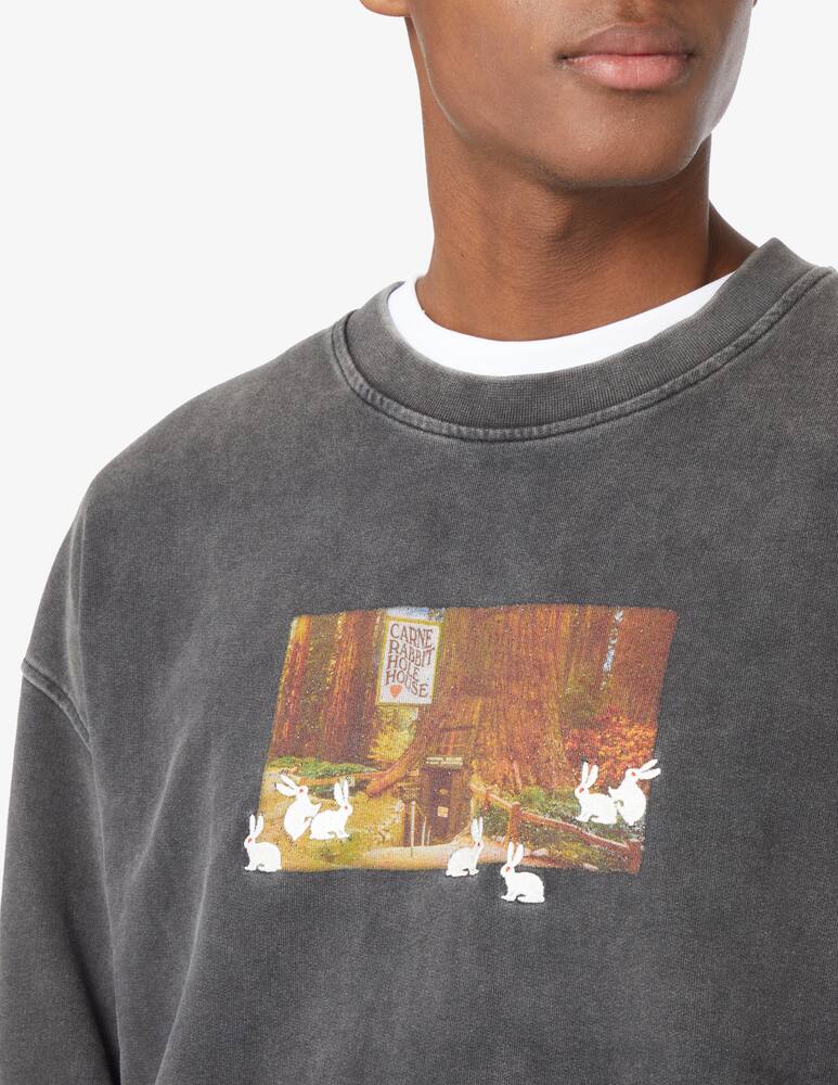 rinascente carne bollente Felpa girocollo in cotone organico - Grigio