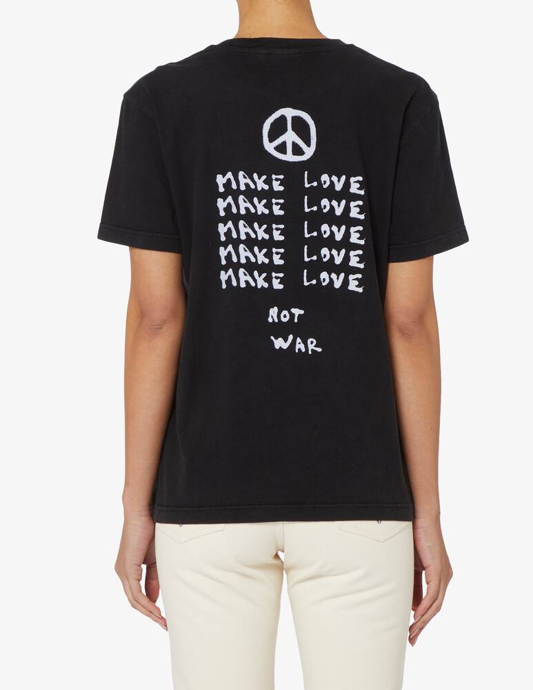 rinascente carne bollente Make love not war t-shirt - Black