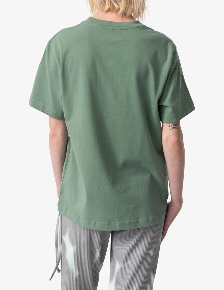 rinascente carne bollente T-shirt con stampa The Safer The Better - Verde