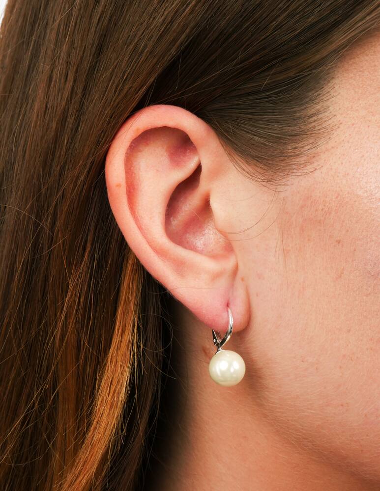 rinascente Lauren Ralph Lauren Orecchini 10 mm argentati con perla