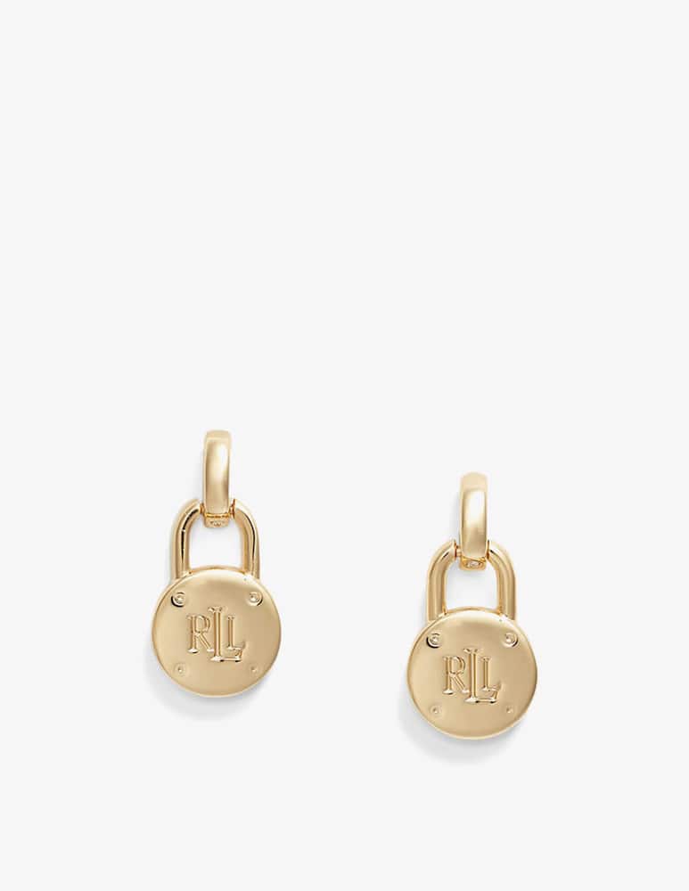 Lauren Ralph Lauren Orecchini a lucchetto argentati con logo - immagine 1 Lauren Ralph Lauren Orecchini a lucchetto argentati con logo - immagine 1