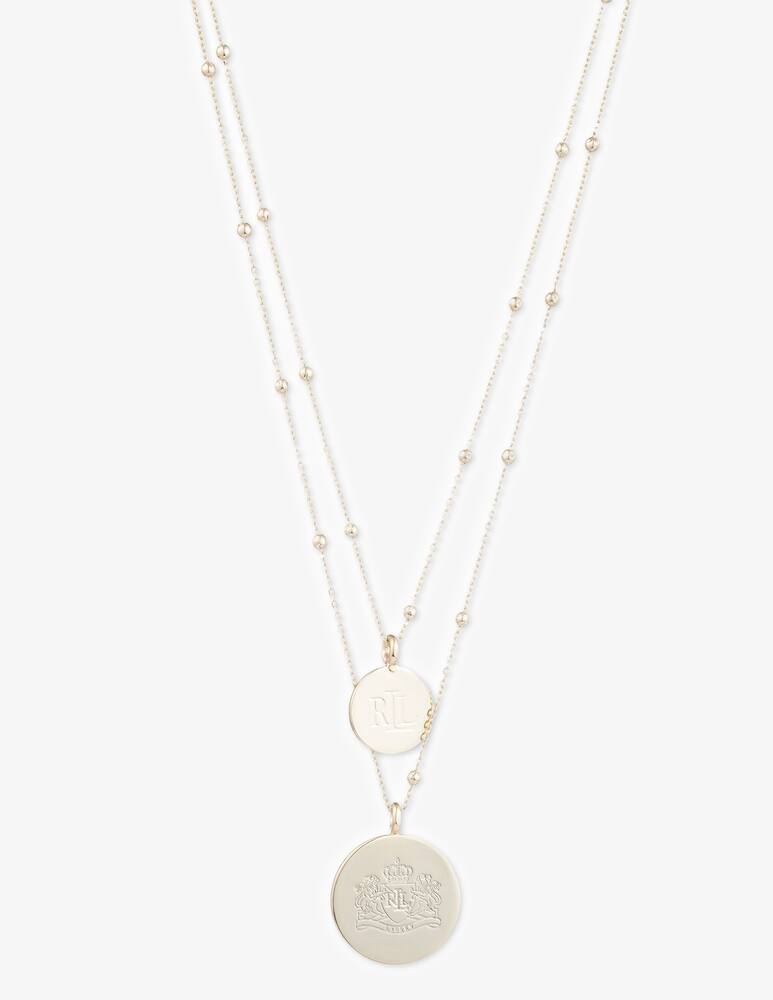 Lauren Ralph Lauren Gold Double Row Crest necklace - picture 1 Lauren Ralph Lauren Gold Double Row Crest necklace - picture 1