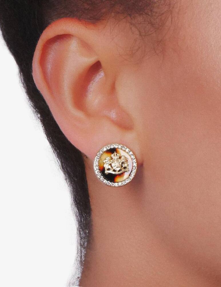 rinascente Lauren Ralph Lauren Gold & Tort Crest Stud earrings with Crystal
