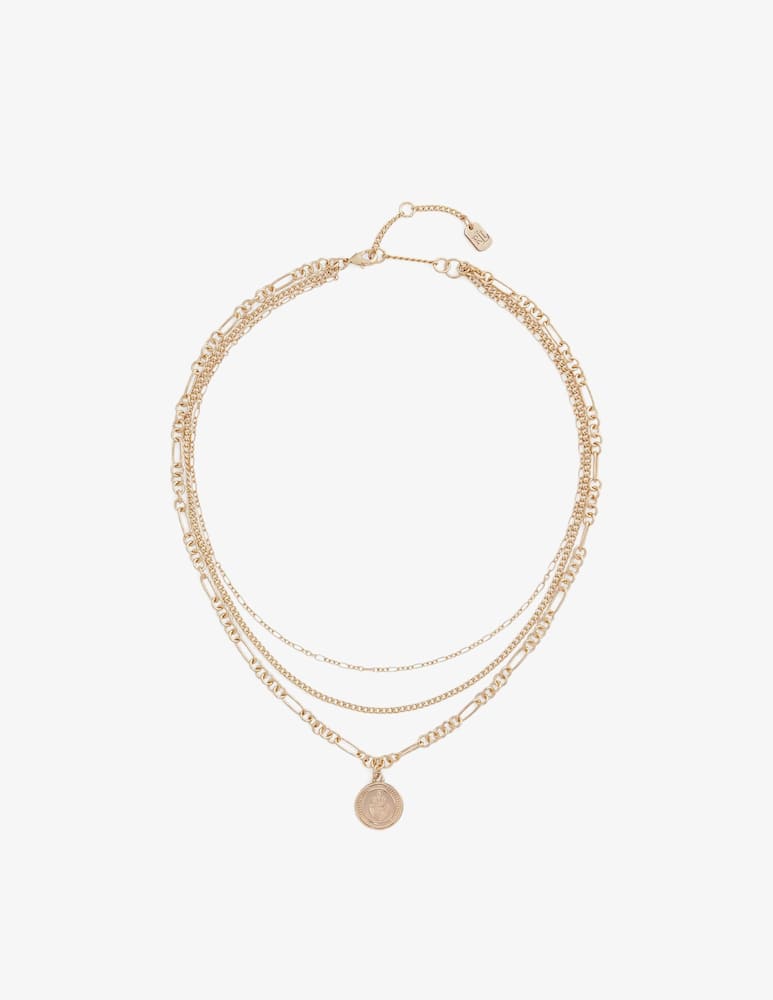 rinascente Lauren Ralph Lauren Gold Multi Row Crest necklace