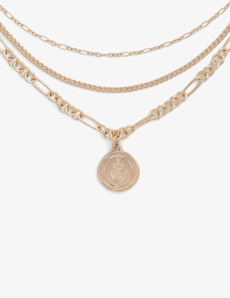 rinascente Lauren Ralph Lauren Gold Multi Row Crest necklace