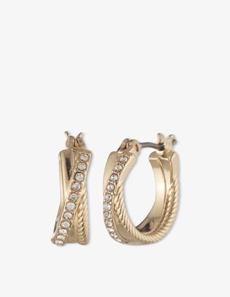 rinascente Lauren Ralph Lauren Pave twist hoop earrings