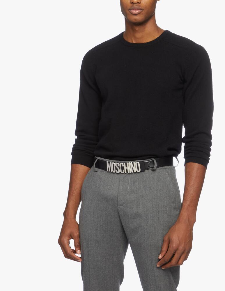 rinascente Moschino Lettering and logo belt