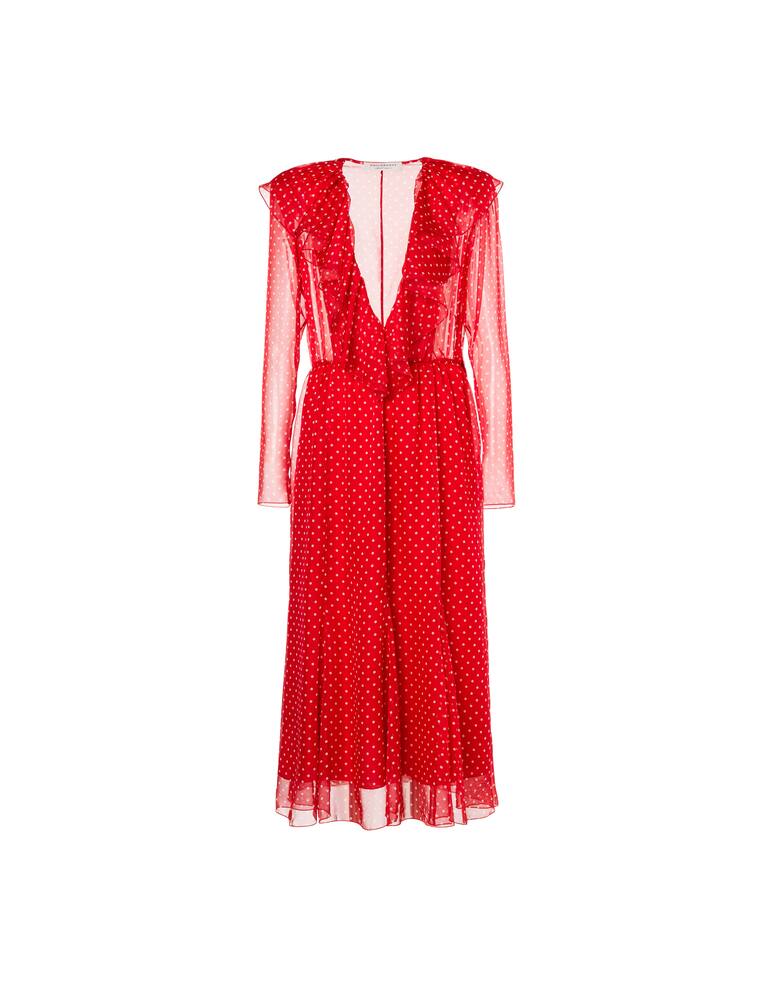 rinascente Philosophy di Lorenzo Serafini Polka dot chiffon midi dress