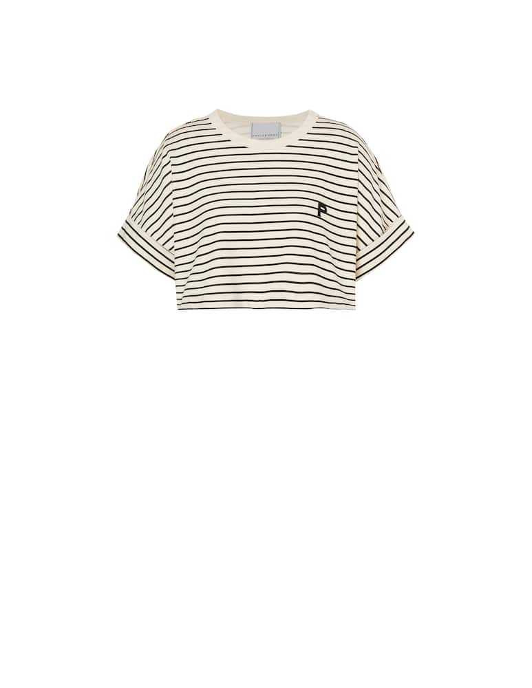 rinascente Philosophy di Lorenzo Serafini T-shirt crop a righe in cotone
