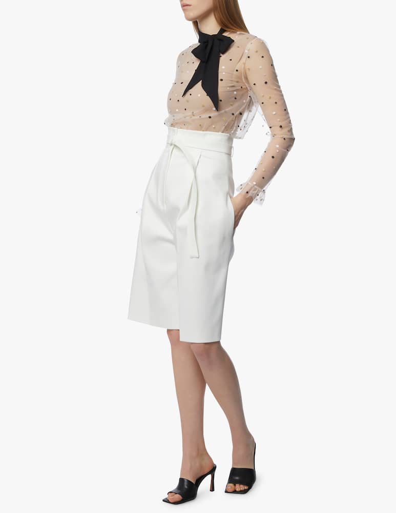 rinascente Philosophy di Lorenzo Serafini Round neck polka dot blouse