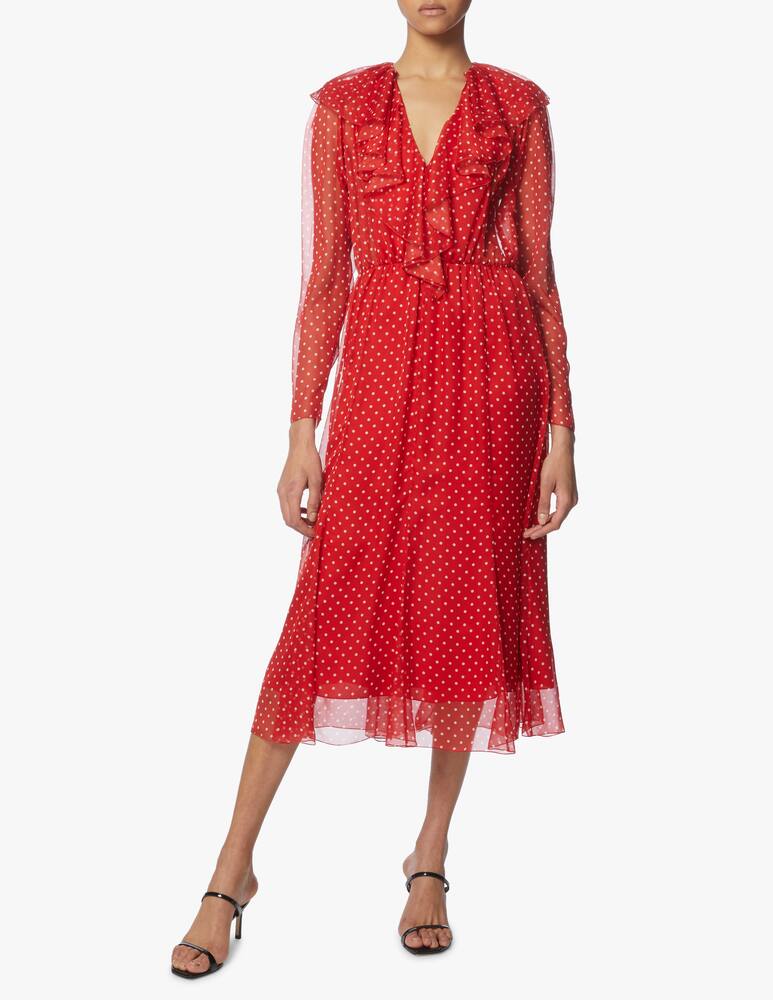 rinascente Philosophy di Lorenzo Serafini Polka dot chiffon midi dress