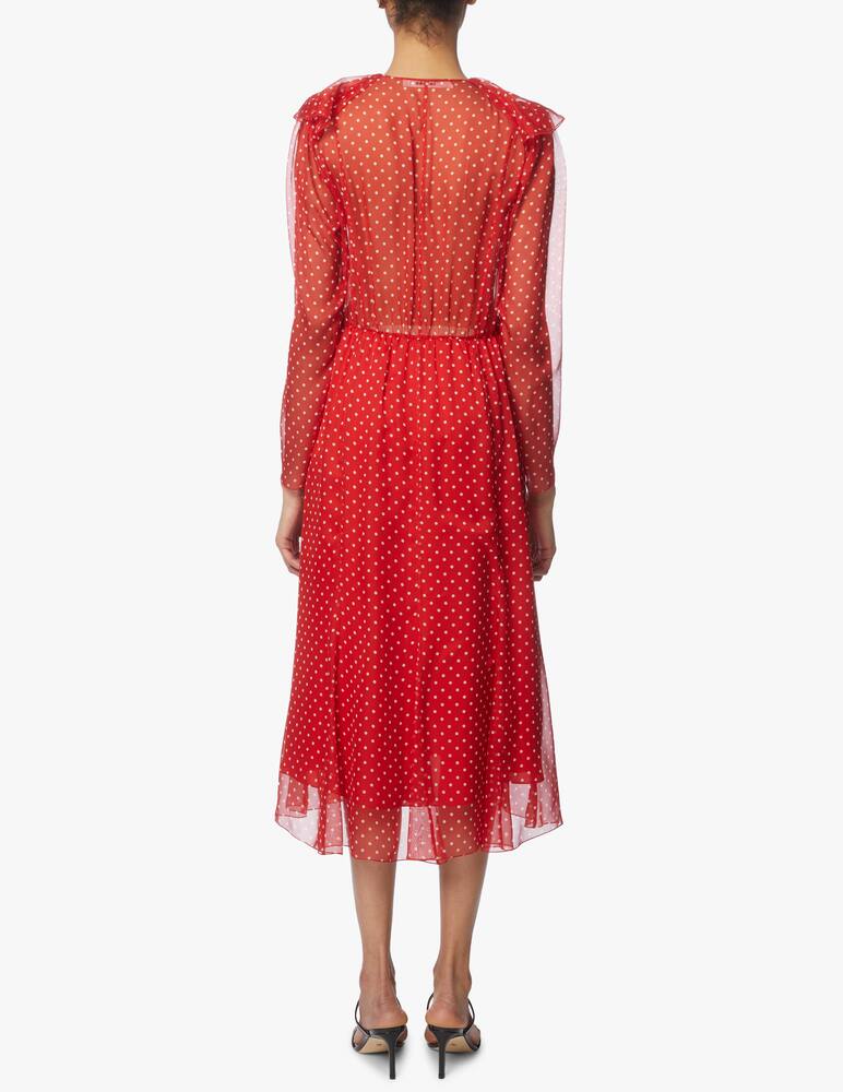 rinascente Philosophy di Lorenzo Serafini Polka dot chiffon midi dress