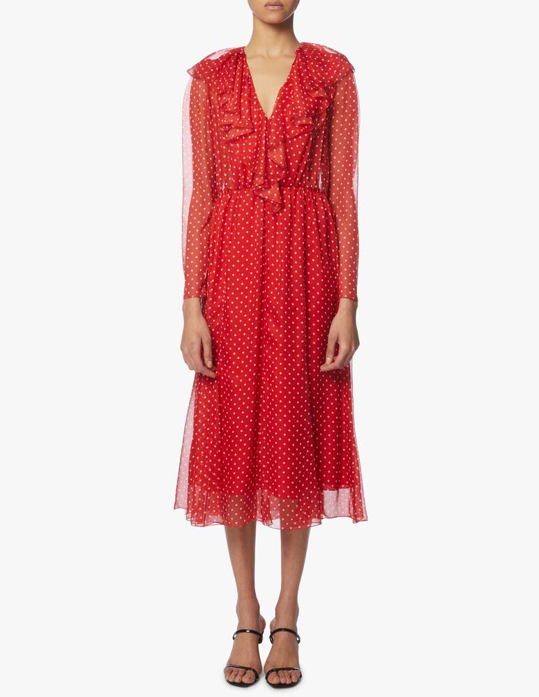 rinascente Philosophy di Lorenzo Serafini Polka dot chiffon midi dress