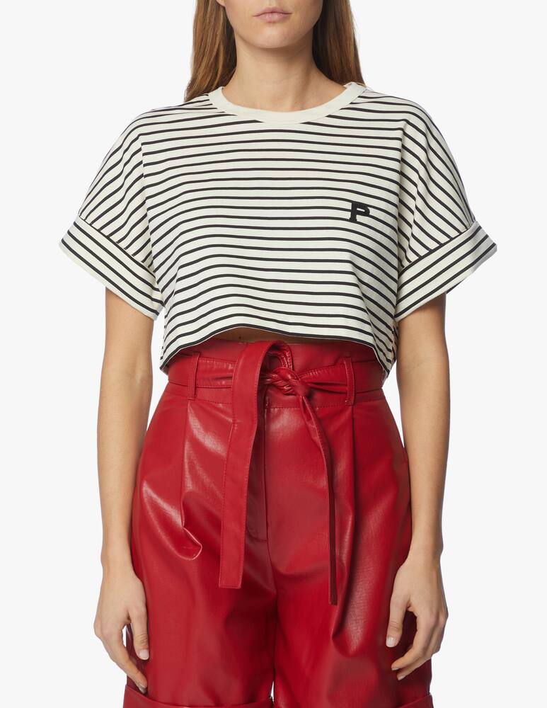 rinascente Philosophy di Lorenzo Serafini T-shirt crop a righe in cotone