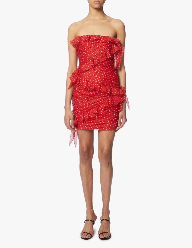 rinascente Philosophy di Lorenzo Serafini Abito corto bustier a pois in chiffon