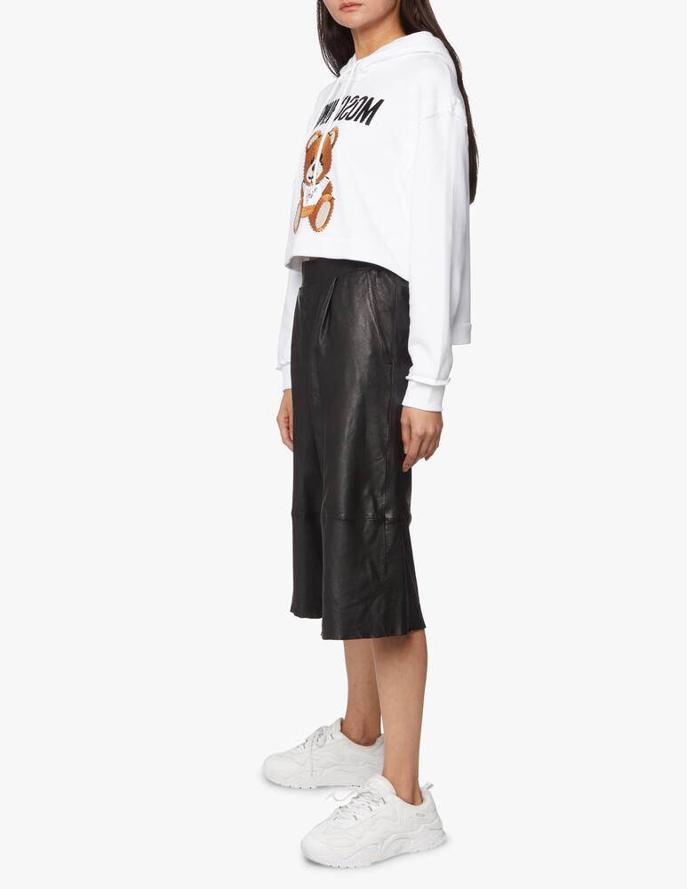 rinascente Moschino Felpa crop con cappuccio