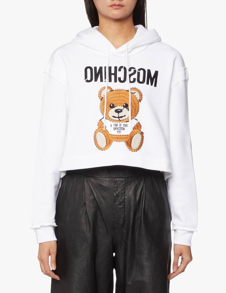 rinascente Moschino Felpa crop con cappuccio