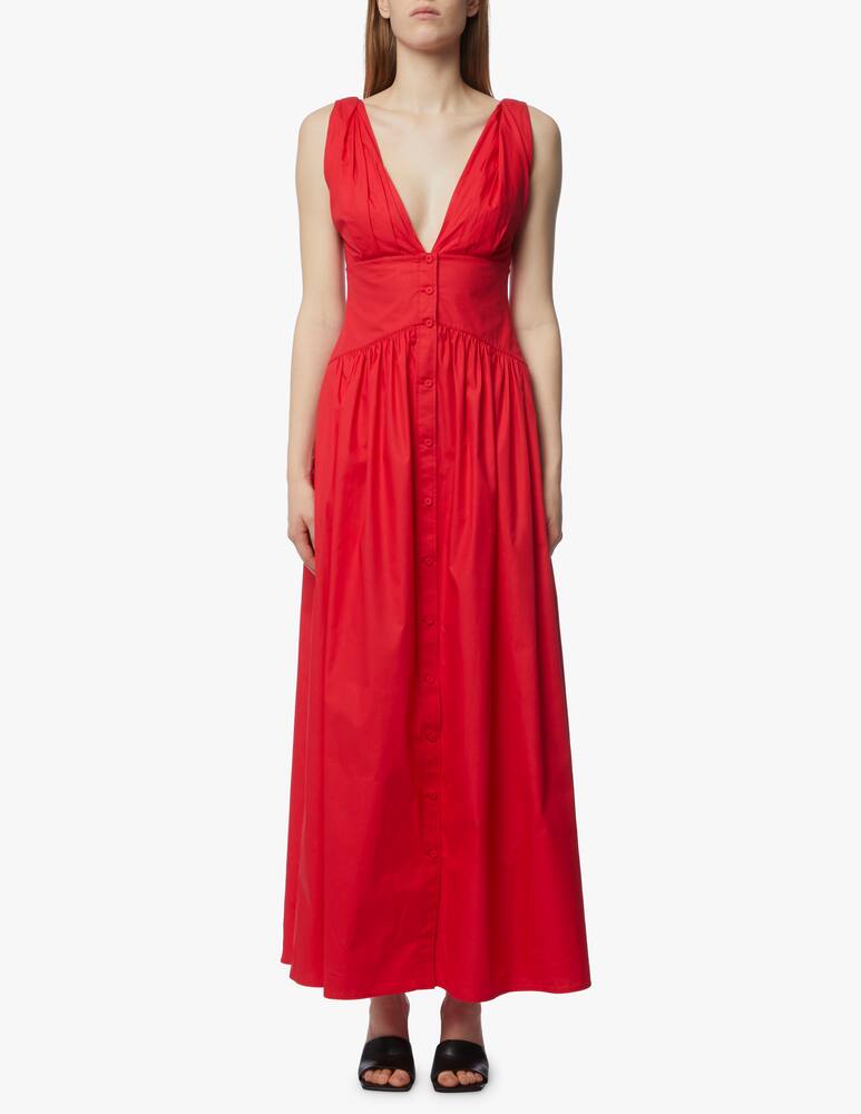 rinascente Philosophy di Lorenzo Serafini Button down sleeveless popeline maxi dress