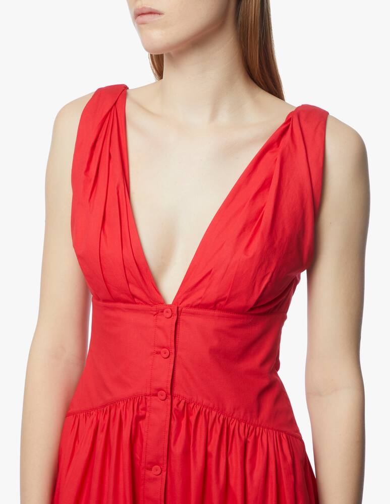 rinascente Philosophy di Lorenzo Serafini Button down sleeveless popeline maxi dress