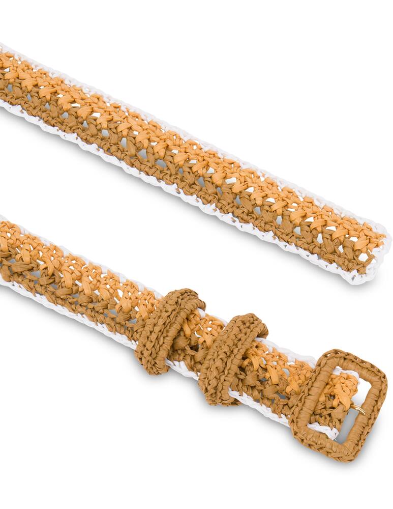 rinascente Philosophy di Lorenzo Serafini Bicolor raffia belt