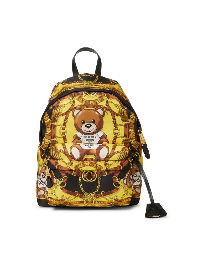 rinascente Moschino Nylon backpack with foulard and teddy print