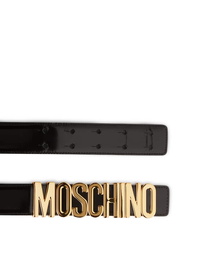 rinascente Moschino Cintura in pelle con lettering