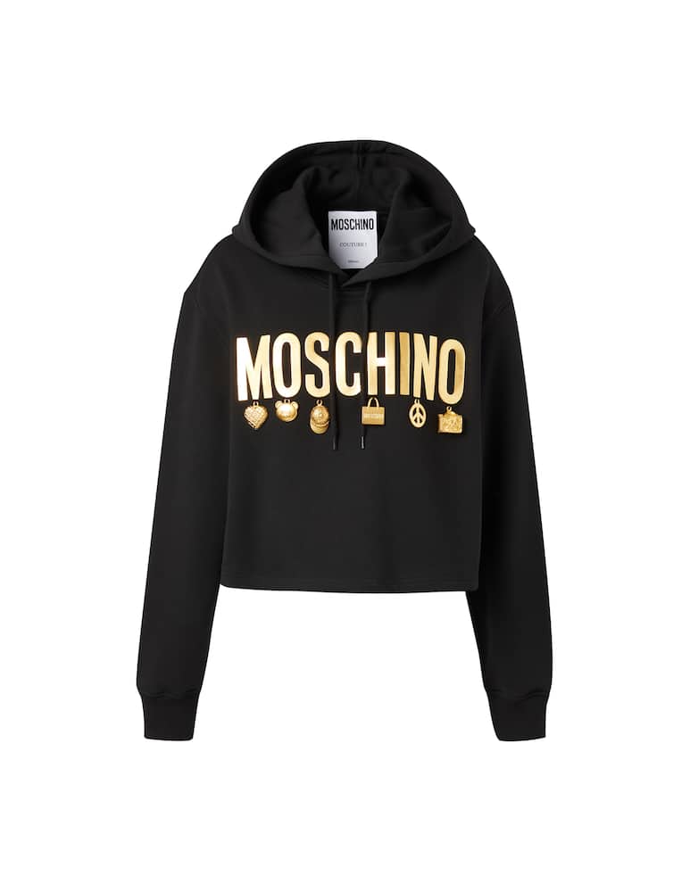 rinascente Moschino Felpa in cotone con cappuccio 
