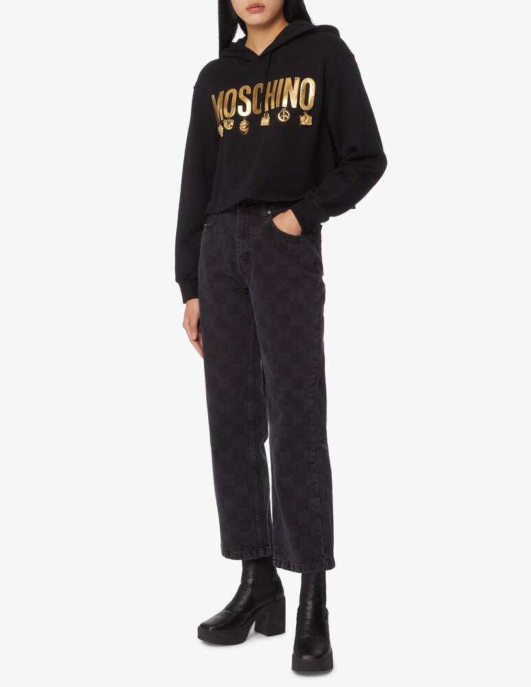 rinascente Moschino Felpa in cotone con cappuccio 