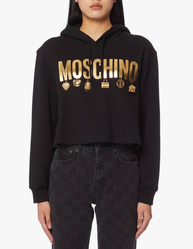 rinascente Moschino Felpa in cotone con cappuccio 