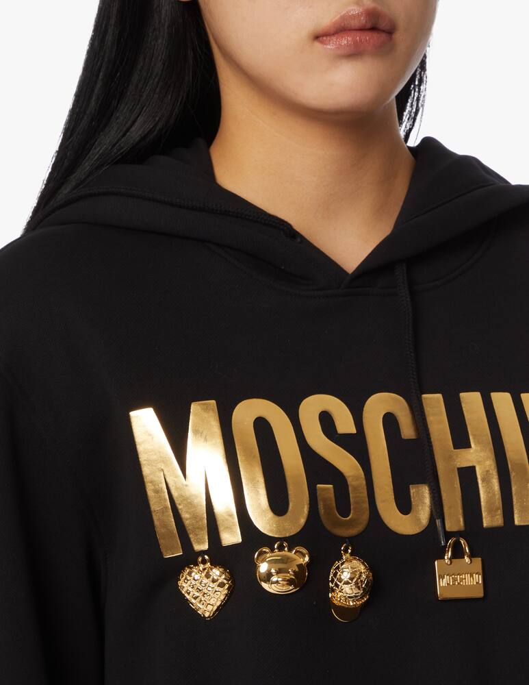 rinascente Moschino Felpa in cotone con cappuccio 