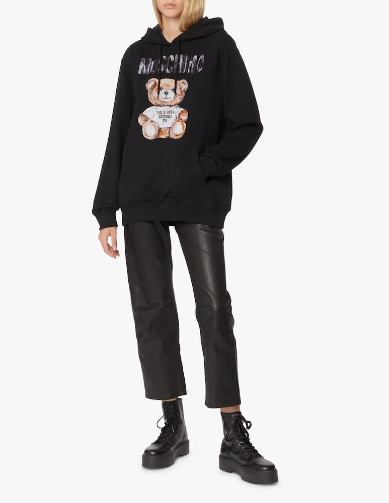 rinascente Moschino Felpa in cotone con cappuccio