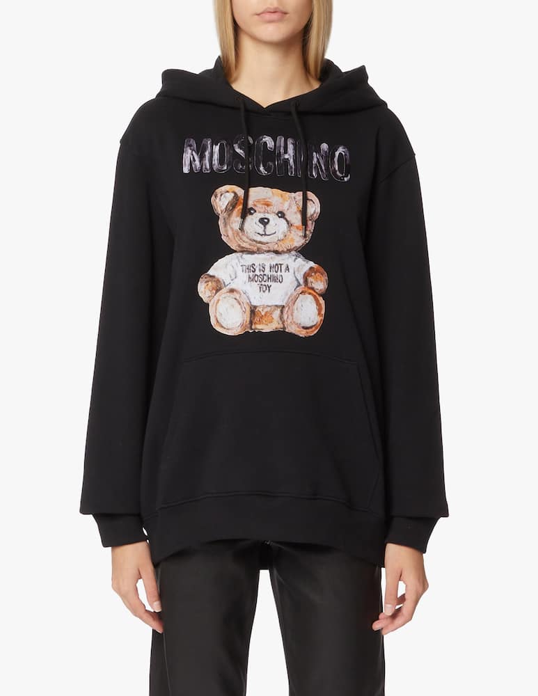 rinascente Moschino Felpa in cotone con cappuccio