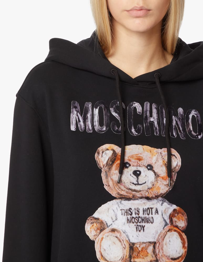 rinascente Moschino Felpa in cotone con cappuccio