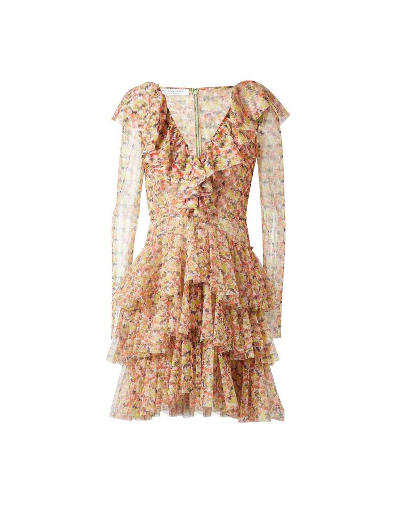 rinascente Philosophy di Lorenzo Serafini Vestito corto a manica lunga stampa fiori - rosa