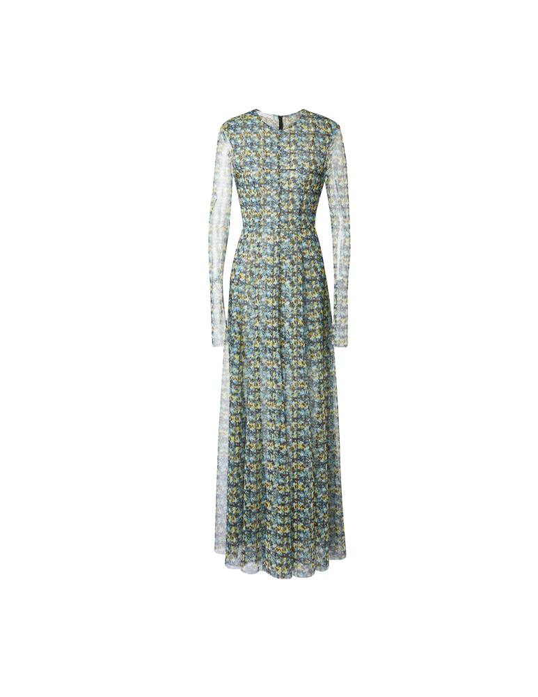 rinascente Philosophy di Lorenzo Serafini Vestito lungo a manica lunga con stampa fiori - marrone