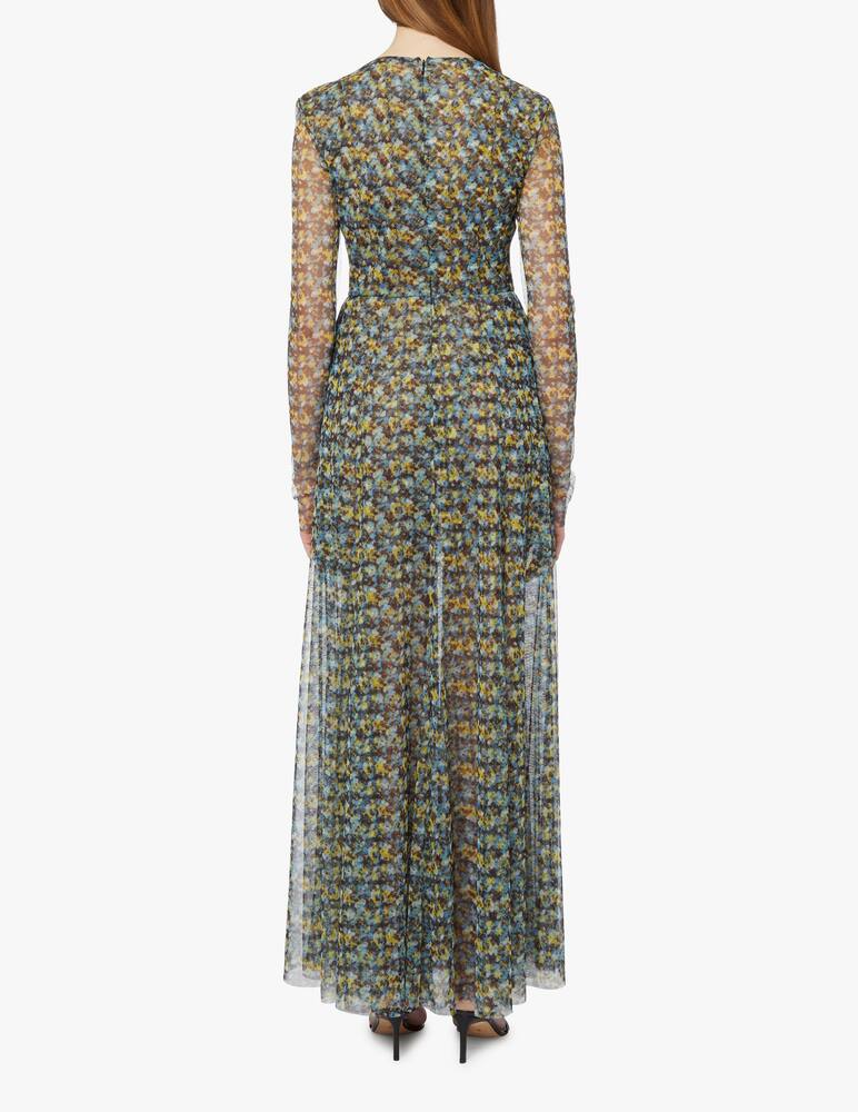 rinascente Philosophy di Lorenzo Serafini Vestito lungo a manica lunga con stampa fiori - marrone