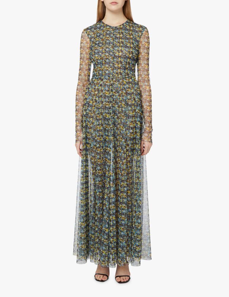 rinascente Philosophy di Lorenzo Serafini Vestito lungo a manica lunga con stampa fiori - marrone