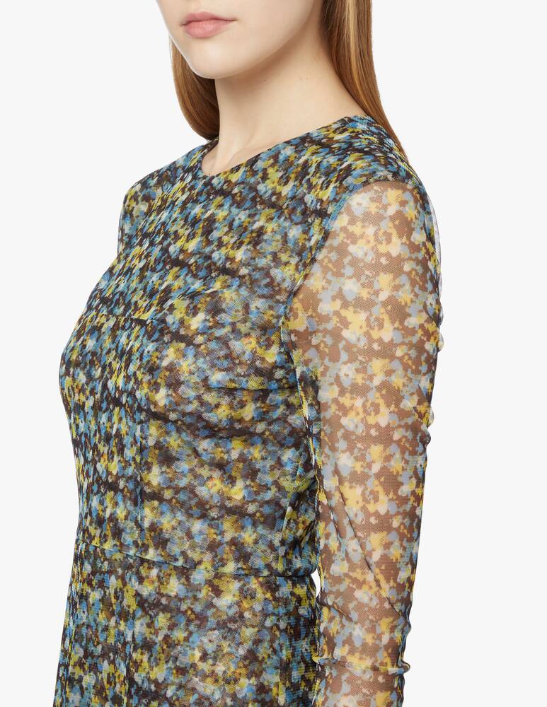 rinascente Philosophy di Lorenzo Serafini Vestito lungo a manica lunga con stampa fiori - marrone